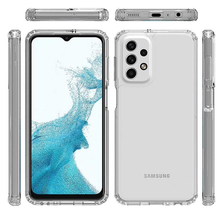 Galaxy A73 Kılıf Zore 2mm Anti Shock Silikon Renksiz