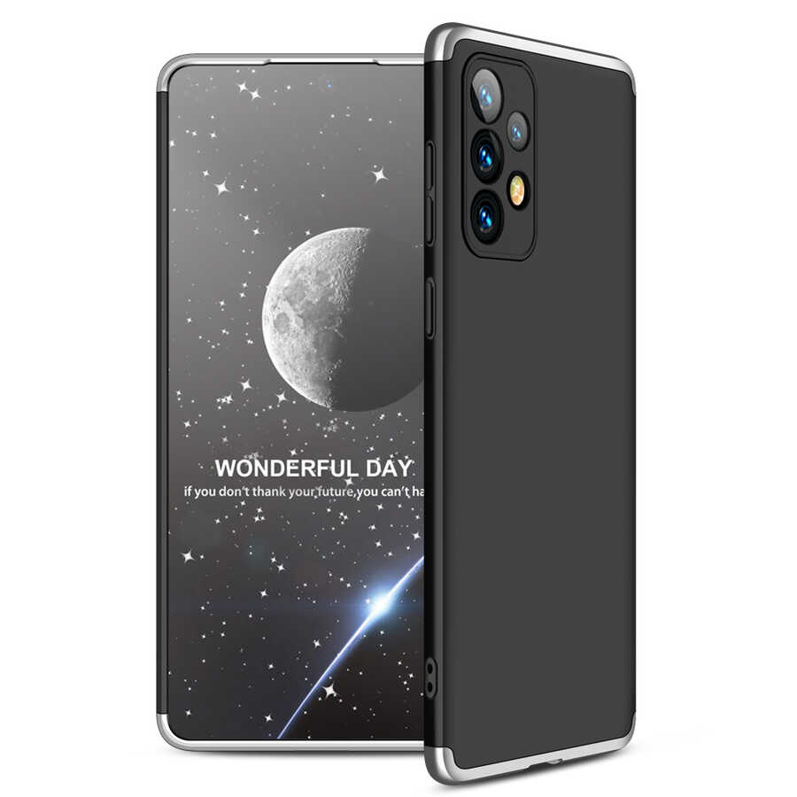 Galaxy A73 Kılıf Zore Ays Kapak Siyah-Gri