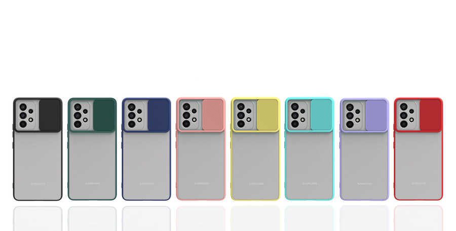 Galaxy A73 Kılıf Zore Lensi Kapak Lila