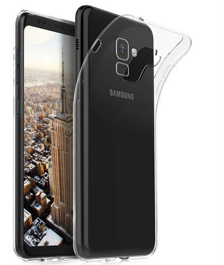 Galaxy A8 2018 Kılıf Zore Süper Silikon Kapak Renksiz