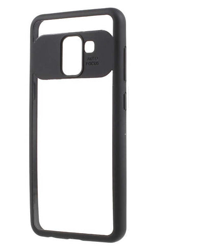 Galaxy A8 2018 Kılıf Zore Buttom Kapak Siyah