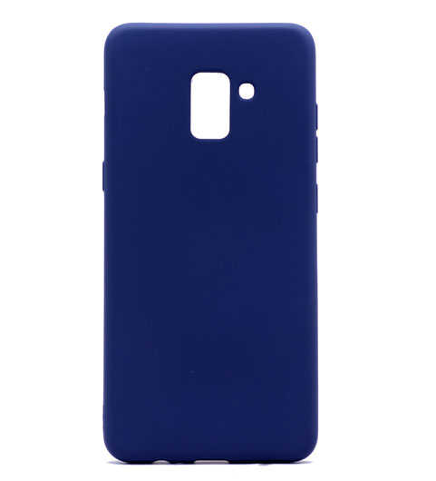 Galaxy A8 2018 Kılıf Zore Premier Silikon Kapak Lacivert
