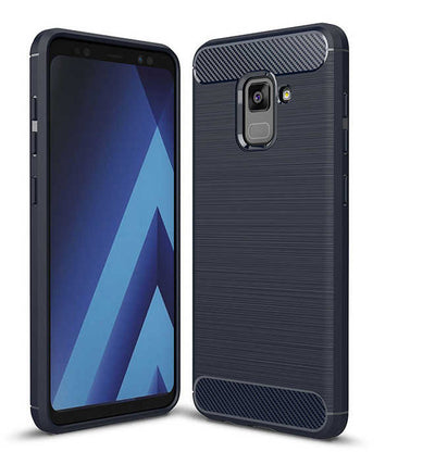 Galaxy A8 2018 Kılıf Zore Room Silikon Kapak Lacivert
