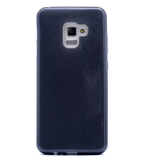 Galaxy A8 2018 Kılıf Zore Shining Silikon Gümüş
