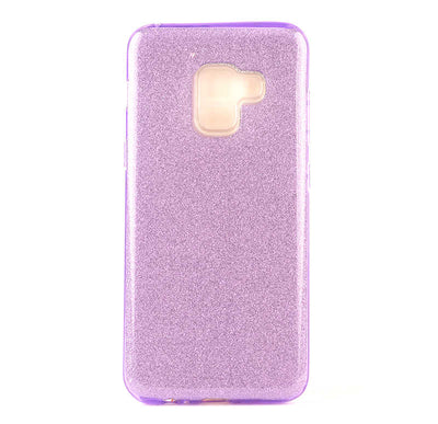 Galaxy A8 2018 Kılıf Zore Shining Silikon Mor