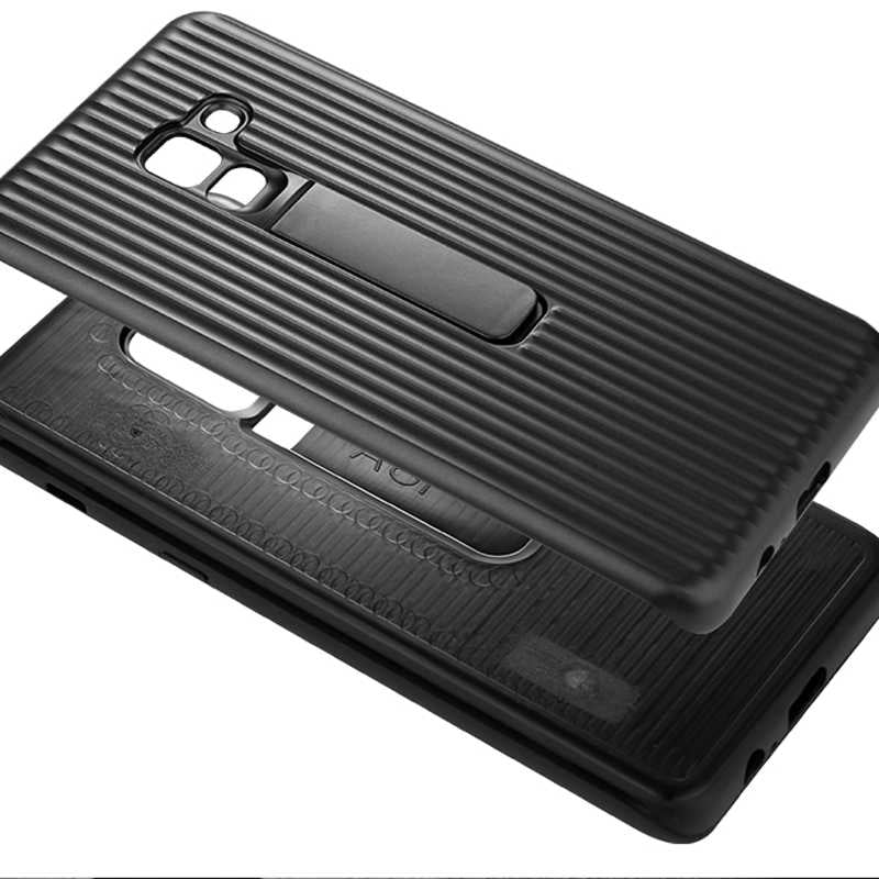 Galaxy A8 2018 Kılıf Zore Wave Standlı Mıknatıslı Kapak Gold