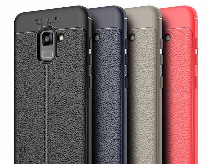 Galaxy A8 Plus 2018 Kılıf Zore Niss Silikon Kapak Lacivert