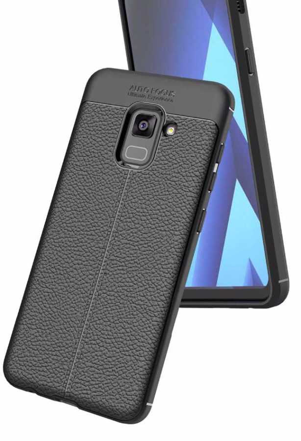 Galaxy A8 Plus 2018 Kılıf Zore Niss Silikon Kapak Gri