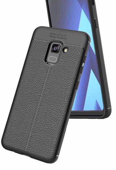 Galaxy A8 Plus 2018 Kılıf Zore Niss Silikon Kapak Gri