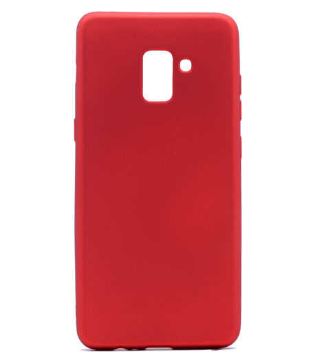 Galaxy A8 Plus 2018 Kılıf Zore Premier Silikon Kapak Kırmızı