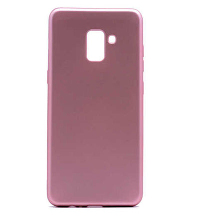 Galaxy A8 Plus 2018 Kılıf Zore Premier Silikon Kapak Rose Gold
