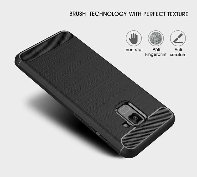 Galaxy A8 Plus 2018 Kılıf Zore Room Silikon Kapak Siyah