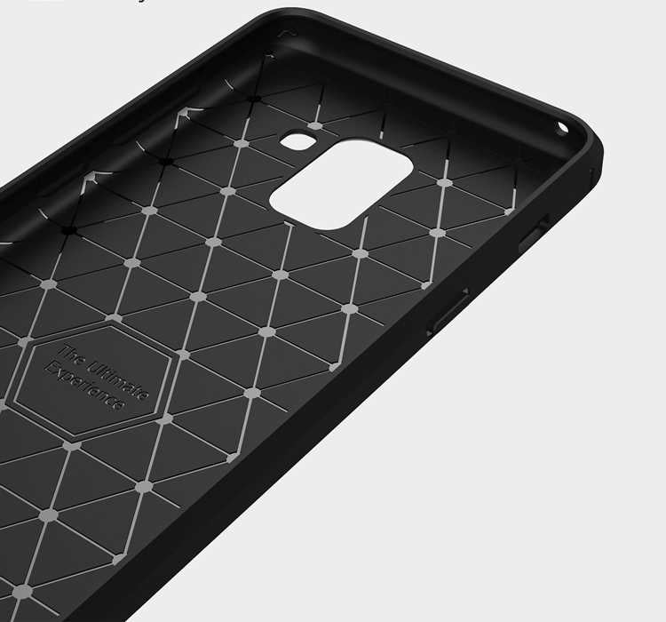 Galaxy A8 Plus 2018 Kılıf Zore Room Silikon Kapak Siyah