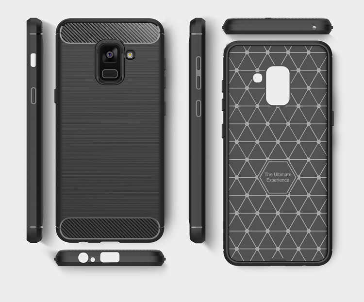 Galaxy A8 Plus 2018 Kılıf Zore Room Silikon Kapak Siyah