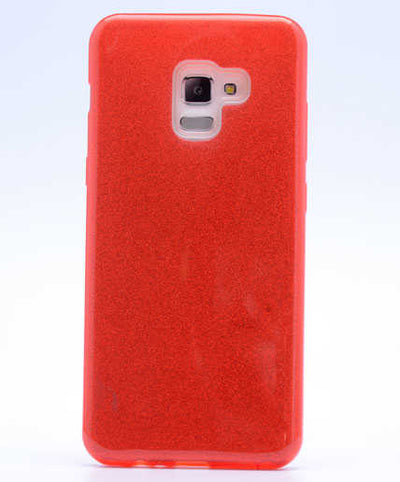 Galaxy A8 Plus 2018 Kılıf Zore Shining Silikon Rose Gold