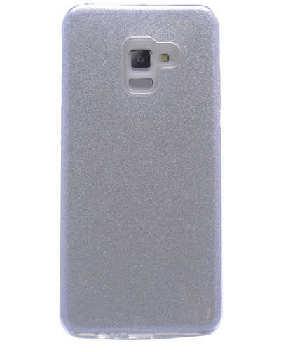 Galaxy A8 Plus 2018 Kılıf Zore Shining Silikon Gri