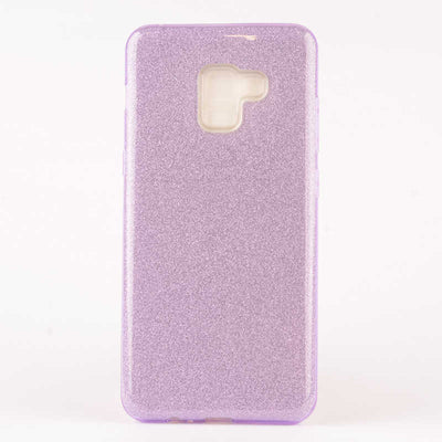 Galaxy A8 Plus 2018 Kılıf Zore Shining Silikon Mor