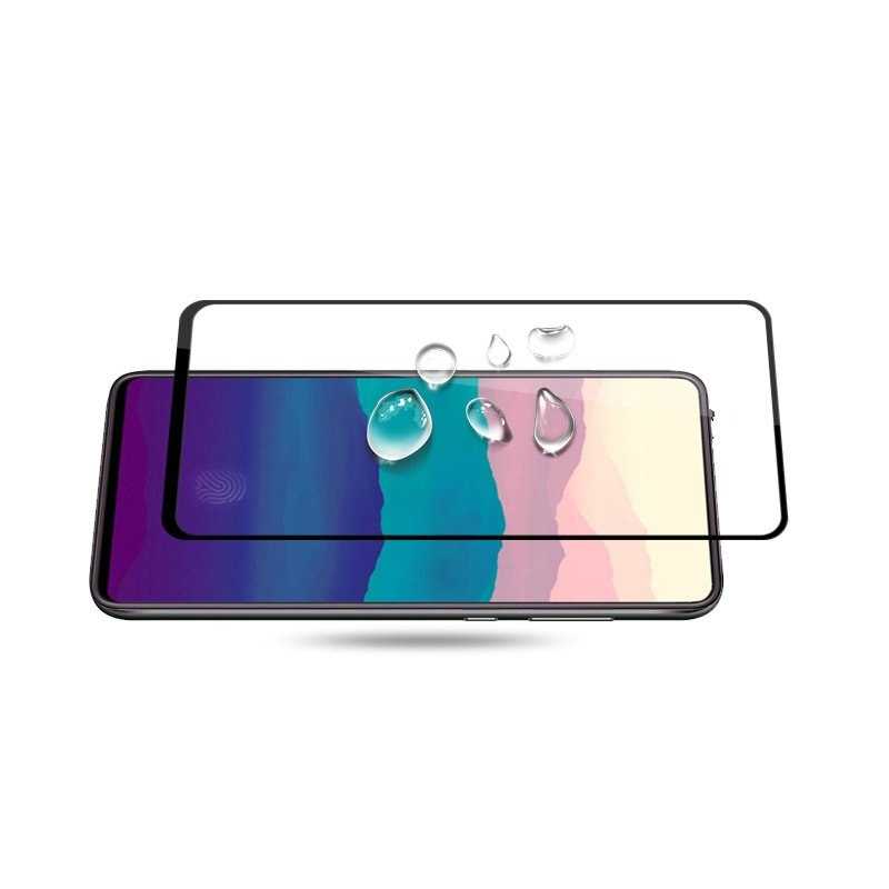 Galaxy A80 Zore Kenarları Kırılmaya Dayanıklı Cam Ekran Koruyucu Siyah