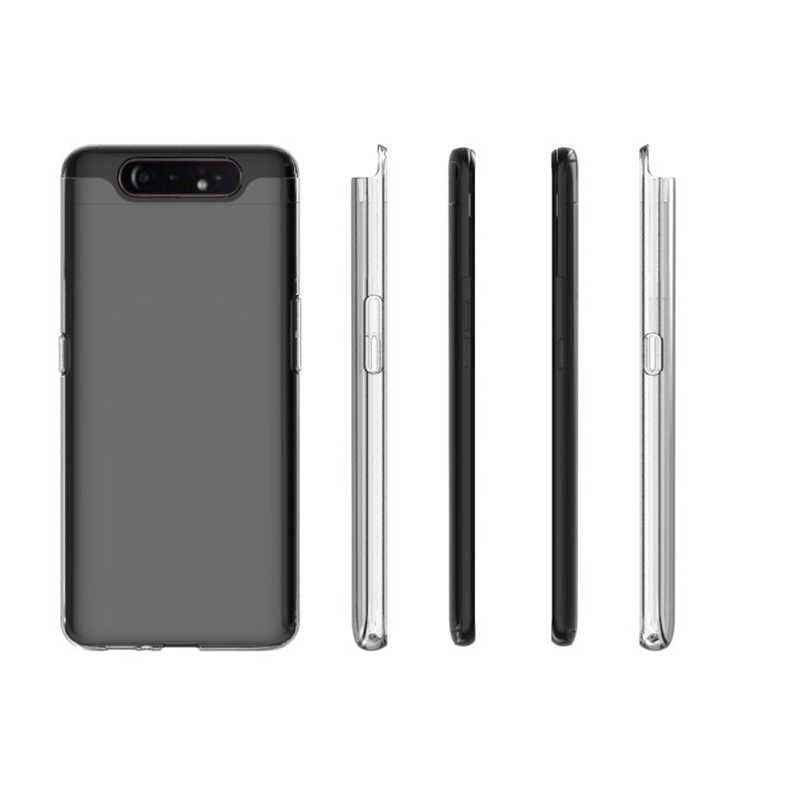 Galaxy A80 Kılıf Zore Süper Silikon Kapak Renksiz