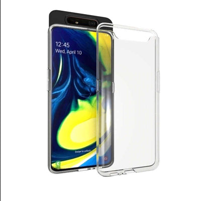 Galaxy A80 Kılıf Zore Süper Silikon Kapak Renksiz