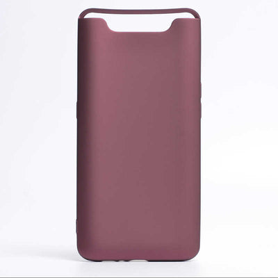 Galaxy A80 Kılıf Zore Premier Silikon Kapak Mürdüm