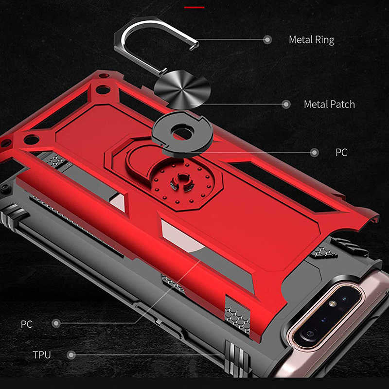 Galaxy A80 Kılıf Zore Vega Kapak Gold