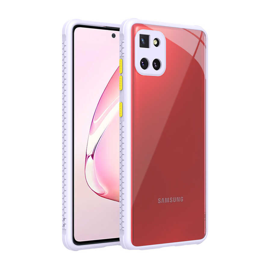 Galaxy A81 (Note 10 Lite) Kılıf Zore Kaff Kapak Mor