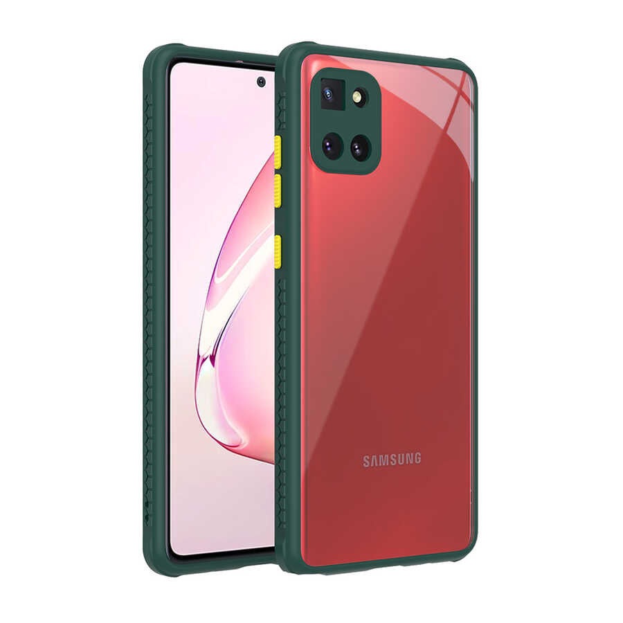 Galaxy A81 (Note 10 Lite) Kılıf Zore Kaff Kapak Koyu Yeşil