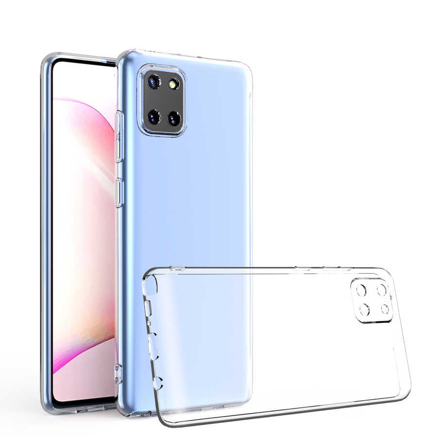 Galaxy A81 (Note 10 Lite) Kılıf Zore Kamera Korumalı Süper Silikon Kapak Renksiz