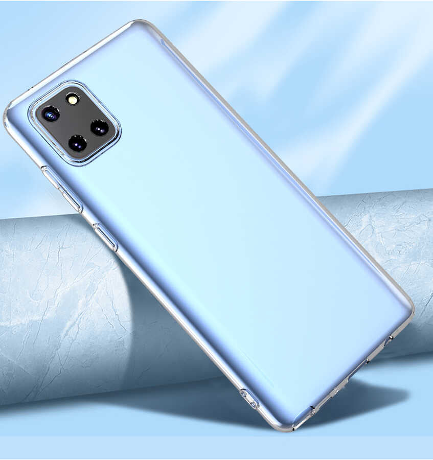 Galaxy A81 (Note 10 Lite) Kılıf Zore Kamera Korumalı Süper Silikon Kapak Renksiz