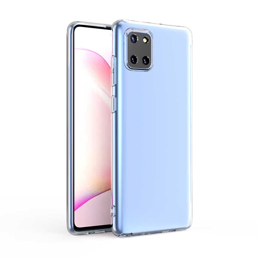 Galaxy A81 (Note 10 Lite) Kılıf Zore Kamera Korumalı Süper Silikon Kapak Renksiz