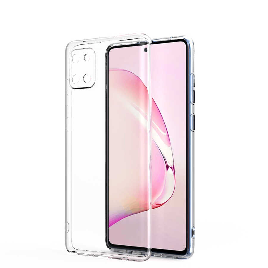 Galaxy A81 (Note 10 Lite) Kılıf Zore Kamera Korumalı Süper Silikon Kapak Renksiz