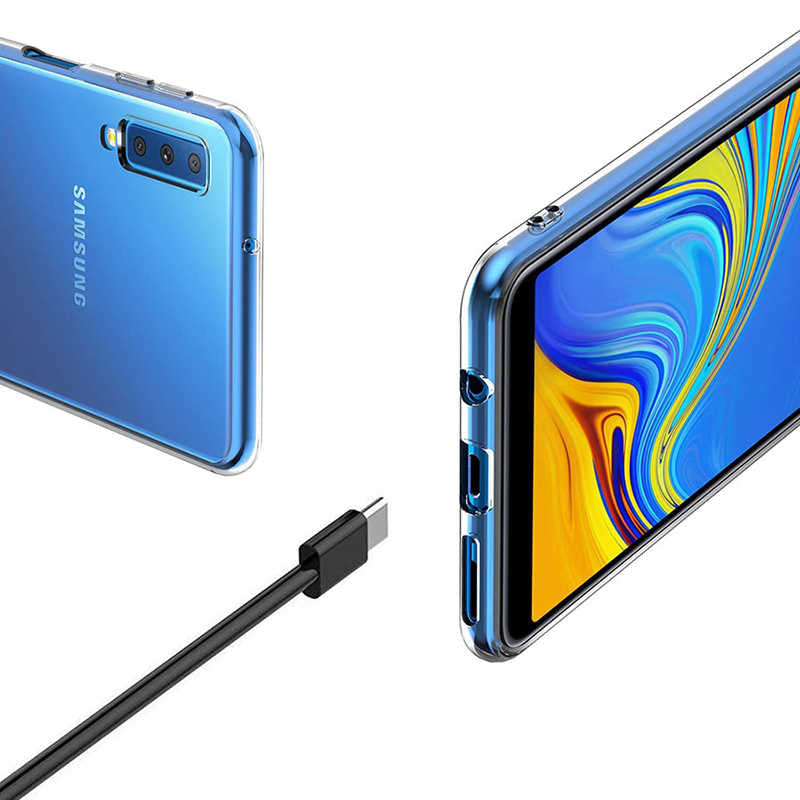 Galaxy A9 2018 Kılıf Zore Süper Silikon Kapak Renksiz