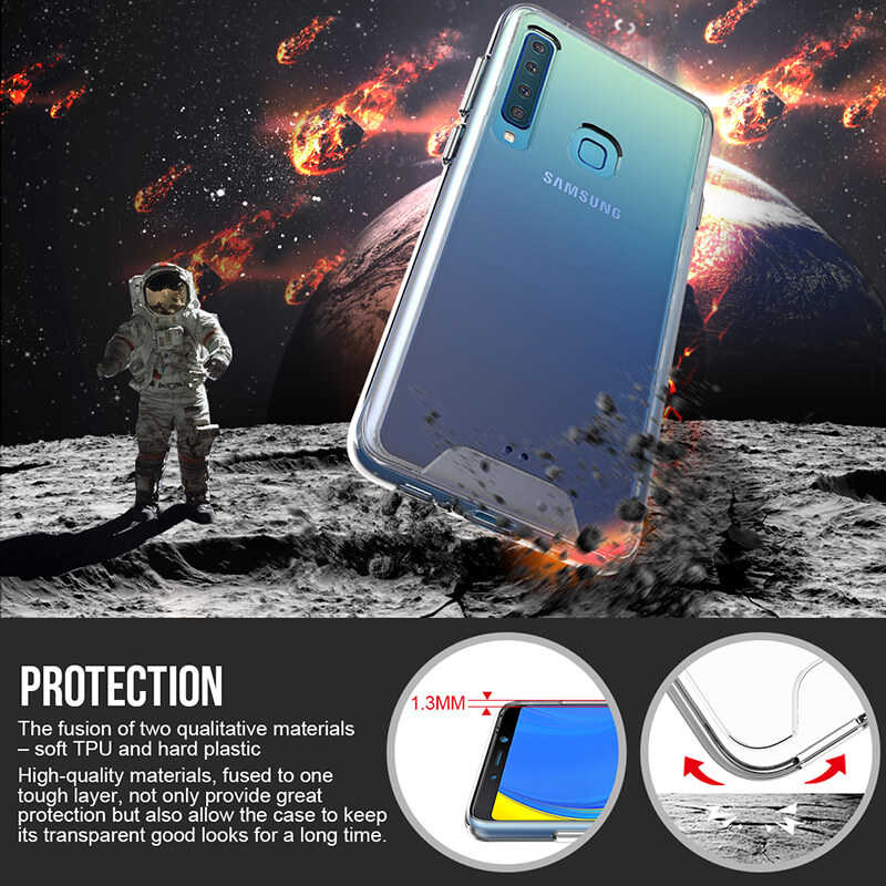 Galaxy A9 2018 Kılıf Zore Gard Silikon Renksiz