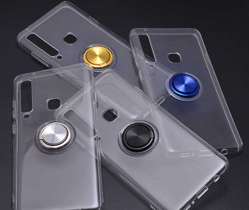 Galaxy A9 2018 Kılıf Zore Les Silikon Gold