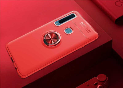 Galaxy A9 2018 Kılıf Zore Ravel Silikon Kapak Kırmızı