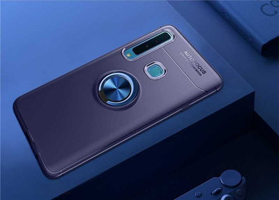 Galaxy A9 2018 Kılıf Zore Ravel Silikon Kapak Mavi