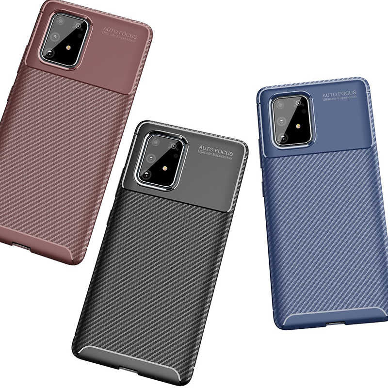 Galaxy A91 (S10 Lite) Kılıf Zore Negro Silikon Kapak Lacivert