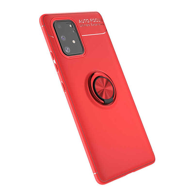 Galaxy A91 (S10 Lite) Kılıf Zore Ravel Silikon Kapak Siyah