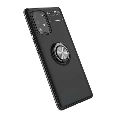 Galaxy A91 (S10 Lite) Kılıf Zore Ravel Silikon Kapak Siyah