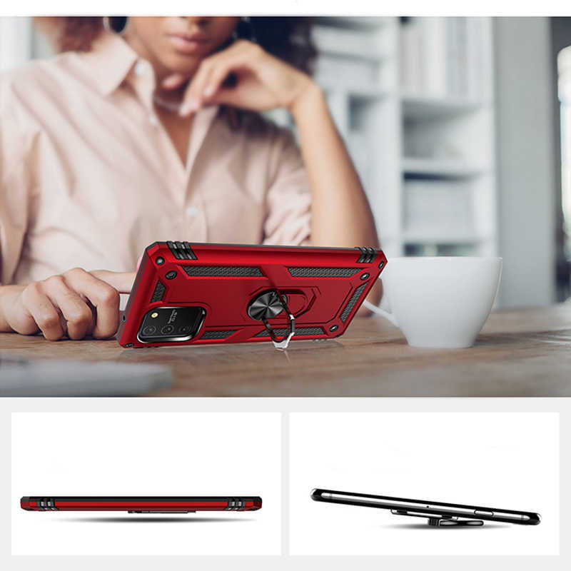 Galaxy A91 (S10 Lite) Kılıf Zore Vega Kapak Mavi