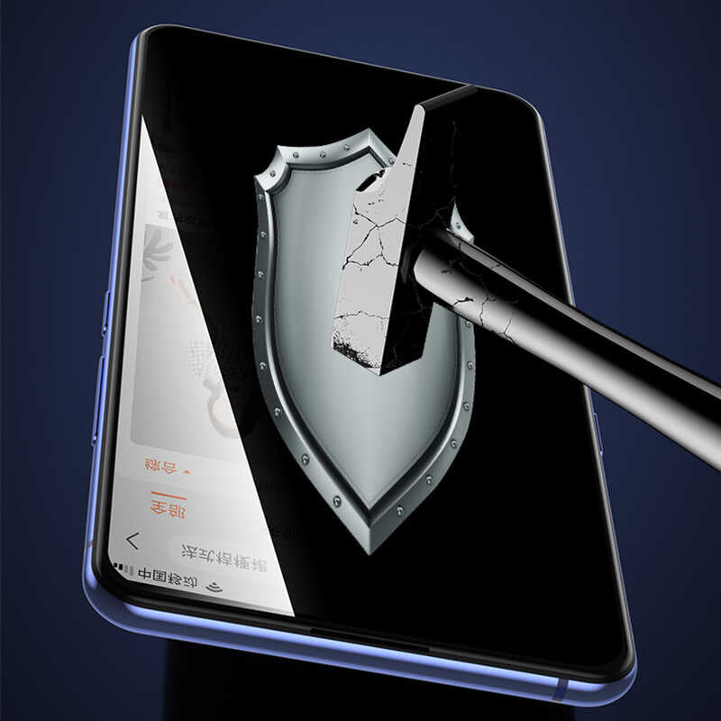 Xiaomi Mi 9T Zore New 5D Privacy Temperli Ekran Koruyucu Siyah