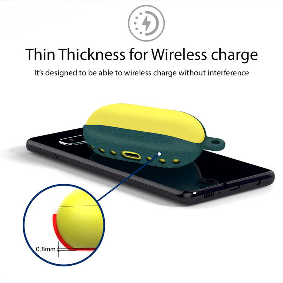 Galaxy Buds Kılıf Zore Airbag 07 Silikon Koyu Yeşil