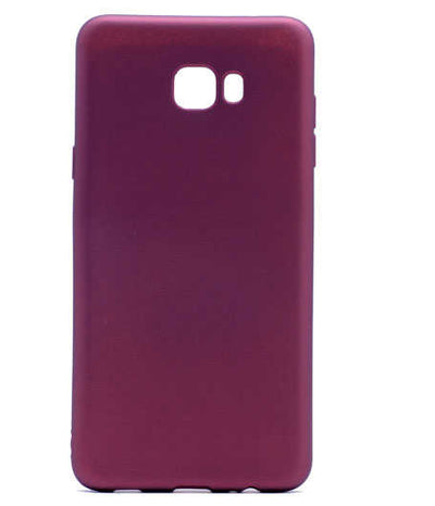 Galaxy C5 Pro Kılıf Zore Premier Silikon Kapak Mürdüm