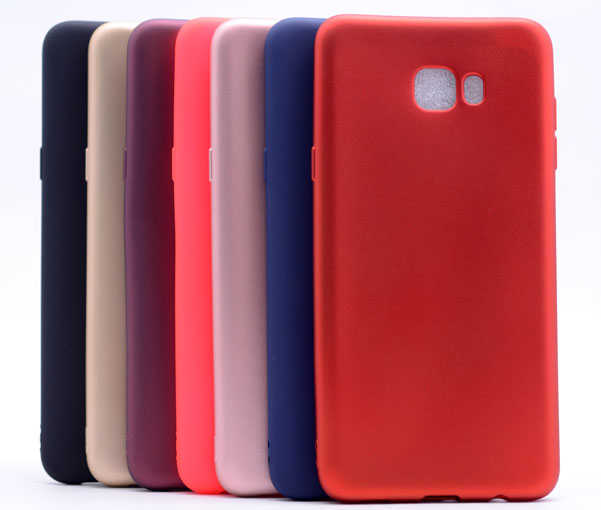 Galaxy C5 Pro Kılıf Zore Premier Silikon Kapak Gold
