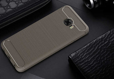 Galaxy C5 Pro Kılıf Zore Room Silikon Kapak Gri