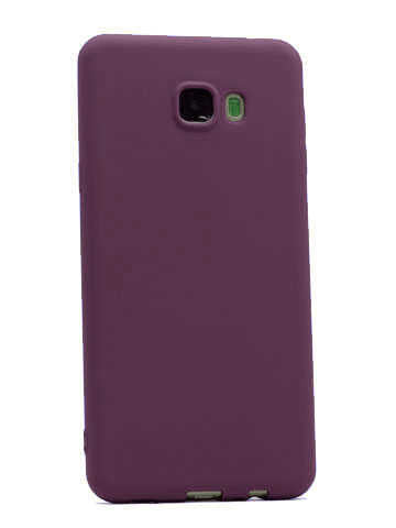 Galaxy C7 Kılıf Zore Premier Silikon Kapak Mürdüm