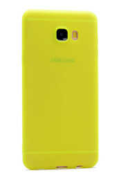Galaxy C7 Kılıf Zore Premier Silikon Kapak Mürdüm