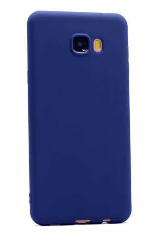 Galaxy C7 Kılıf Zore Premier Silikon Kapak Lacivert