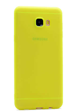 Galaxy C7 Kılıf Zore Premier Silikon Kapak Mürdüm